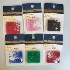 グラスビーズ セット 6パック