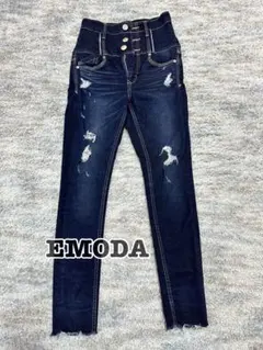 値下げしました　EMODAハイウェストダメージデニムサイズ1