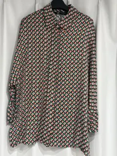ZARA 幾何学模様 シャツ