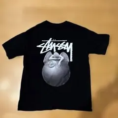 Stussy ブラック Tシャツ 8ボール エンジェル 夏服 ストリート