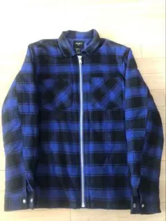 FOREVER 21 青黒チェック キルティングジャケット S