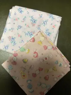 ダブルガーゼ生地 2枚セット 花柄 キャンディ柄