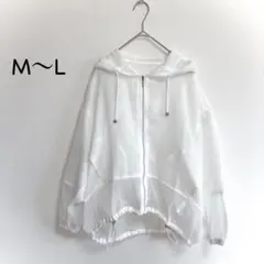 シースルーパーカー M ホワイト ふんわり ダンス