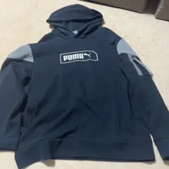 PUMA ネイビー グレー パーカー Lサイズ