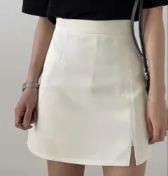 DAZY ホワイト タイトスカート スリット入り