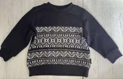 幾何学模様スウェットトレーナー：80cm：コムサ：コムサイズム：長袖：ベビー：服
