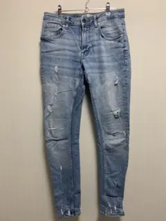 ZARAライトブルースキニージーンズ ダメージ加工