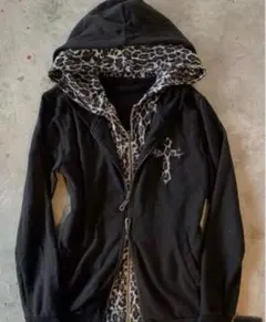 激レア　お兄系　y2k パンク　ヒョウ柄パーカー