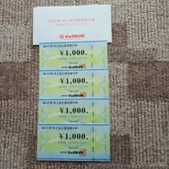 ビックカメラ 株主優待券 ¥1,000 x 4枚 有効期限2026年5月31日