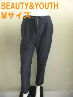 ビューティーアンドユース パンツ M グレー系　ストライプ柄