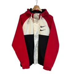 NIKE SWOOSH HOODIE ナイロン ジャケット L ナイキ　赤