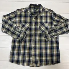 Eddie Bauer チェック柄ネルシャツ Lサイズ　エディバウアーBDシャツ
