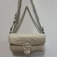 グッチ GUCCI GGマーモント ショルダーバッグ レザー 734814 中古