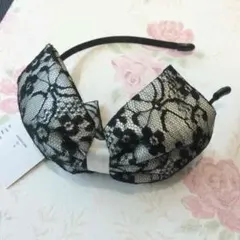 おしゃれ♡レース×ベージュ リボンカチューシャ！新品・未使用！送料無料！