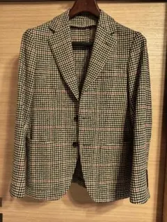 布 NUNO CO. JACKET ジャケット チェック 総柄 刺繍 日本製 - メルカリ