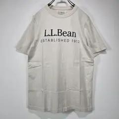 L.L.Bean　半袖　Tシャツ　S　ビッグロゴ　アイボリー　人気　古着コーデ