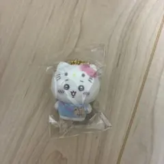 ちいかわ サンリオ シークレットフロッキーマスコットチャーム ちいかわ(キティ)