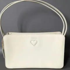 MOSCHINO ハートモチーフ ワンショルダーバッグ ロゴチャームアイボリーのサムネイル