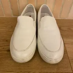 PRADA ホワイトレザースリッポンスニーカー ６25cm