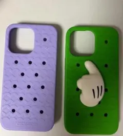 紫・緑 iPhone用ケース セット