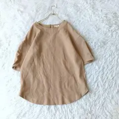 ハッシュアッシュHushHusHベージュ 半袖カットソー バックジップ2ワールド