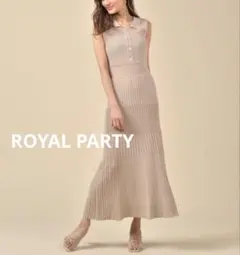 ROYAL PARTY シアーニットワンピース