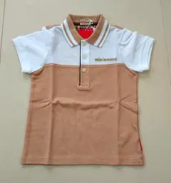 mikiHOUSE ポロシャツ ベージュ ホワイト 100サイズ 現行品