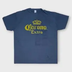 Corona Extra コロナビールTシャツ 公式 企業ロゴ ネイビーXL