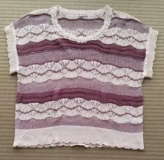 axes femme 半袖 ニット パール装飾のサムネイル