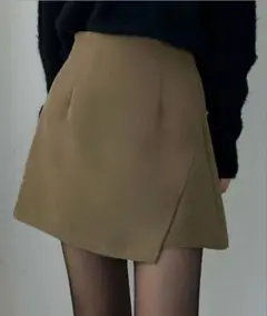 【最終お値下げ】Louere　インナーパンツ付ラップ風ミニスカート　S