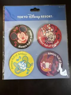 【新品】ディズニーランド　缶バッジ4個セット