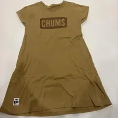 CHUMS キッズ 半袖 ワンピース ブラウン