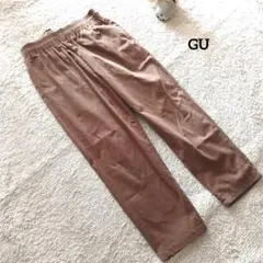 ジーユー GU チノパン ゴムウエスト 茶色 ポケット M 321-323212
