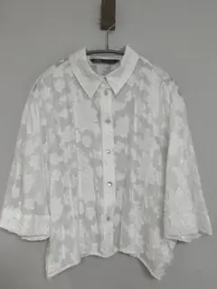 ZARA フラワー刺繍シアーブラウス