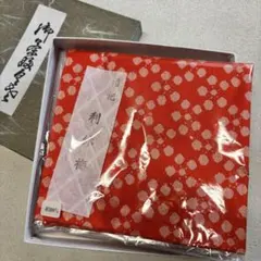 御金襴古帛紗 紹巴 帛紗 利休梅 朱色 出帛紗 絹100% 茶道具 新品
