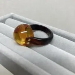 本鼈甲 斑甲 指輪 リング べっ甲 天然素材 アクセサリー 和装小物 E2 