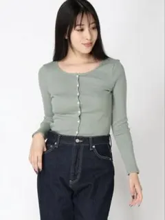 【GAP】リブクロップドトップス