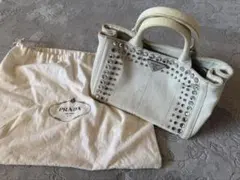 PRADA カナパ キャンパストートバッグ グレー