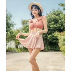 レディース フリル ビキニ セパレート 水着 ピンクのサムネイル