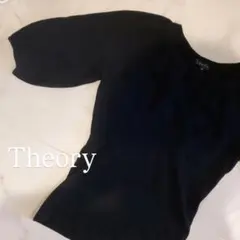 Theory バルーンスリーブ 半袖 ニットポロシャツ トップス セオリーのサムネイル