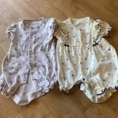 ベビー ロンパース 2点セット さくらんぼ 小花柄 60-70二点セットのサムネイル