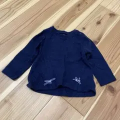 ネイビー リボン付き カットソー