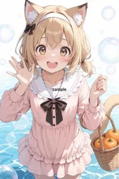 m1514 AIイラスト　かわいい　A4ポスター