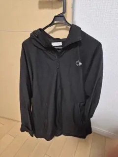 [期間限定][美品] LOGOS パーカー付き ブラックナイロンジャケット 4L