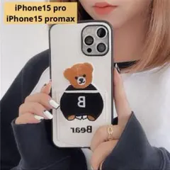 在庫多数♪iPhone15pro 15promaxスマホケース　クマ　カード収納