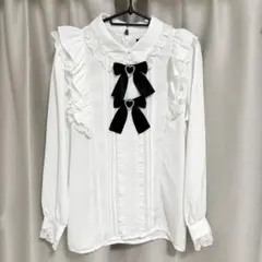 ROJITA ダブルリボンフリルブラウス