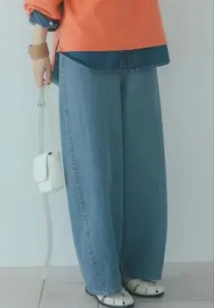 studioCLIP スタディオクリップ　バギーバレルデニムパンツ　Lのサムネイル