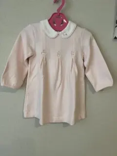 ファミリア 長袖ワンピース ピンク 80cm