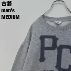 古着 DANSKIN ダンスキン スウェット ソフトボール グレー M