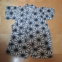 黒白星形模様 甚平 80